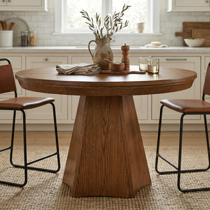Hoosier Timbercraft Fulton Pedestal Counter Height Dining Table