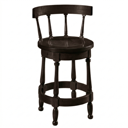 Hoosier Timbercraft Perry Maple Swivel Barstool with Easton Top