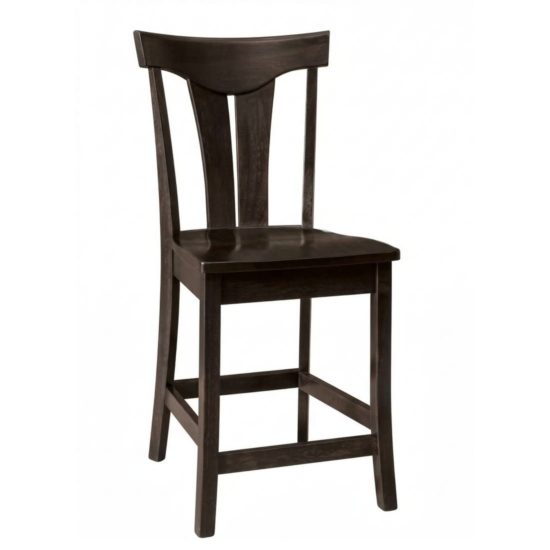 Hoosier Timbercraft Owen Stationary Bar Chair with Standard Top in Onyx Stain