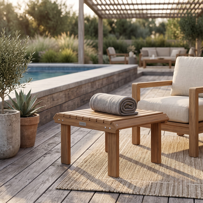 Berlin Gardens Outdoor Poly Lumber Stationary Footstool