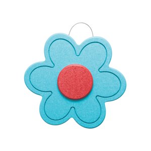 Aruba Blue on Bright Red