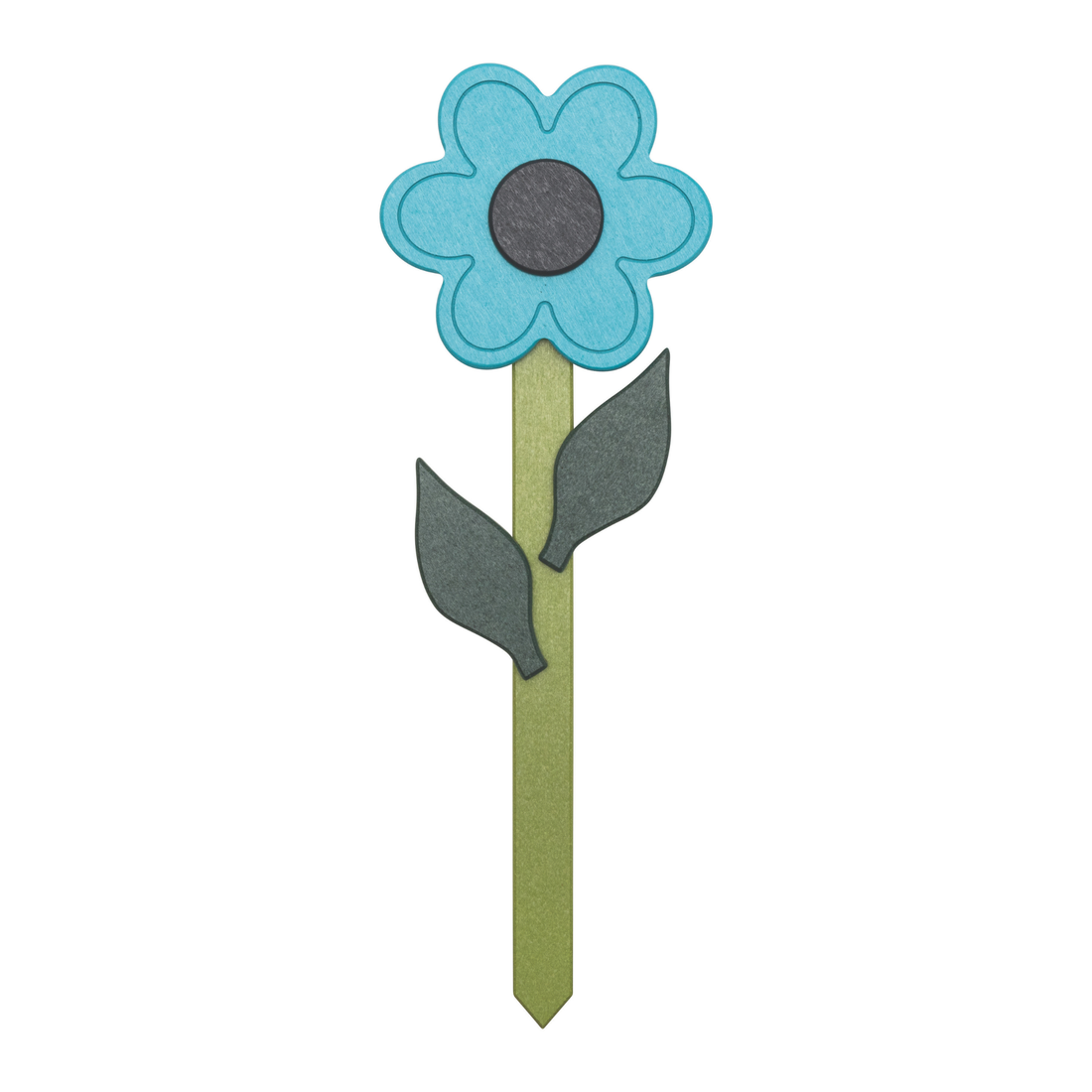 Stratton Field Poly Lumber 24-Inch Round Flower Garden Stake with Leaves