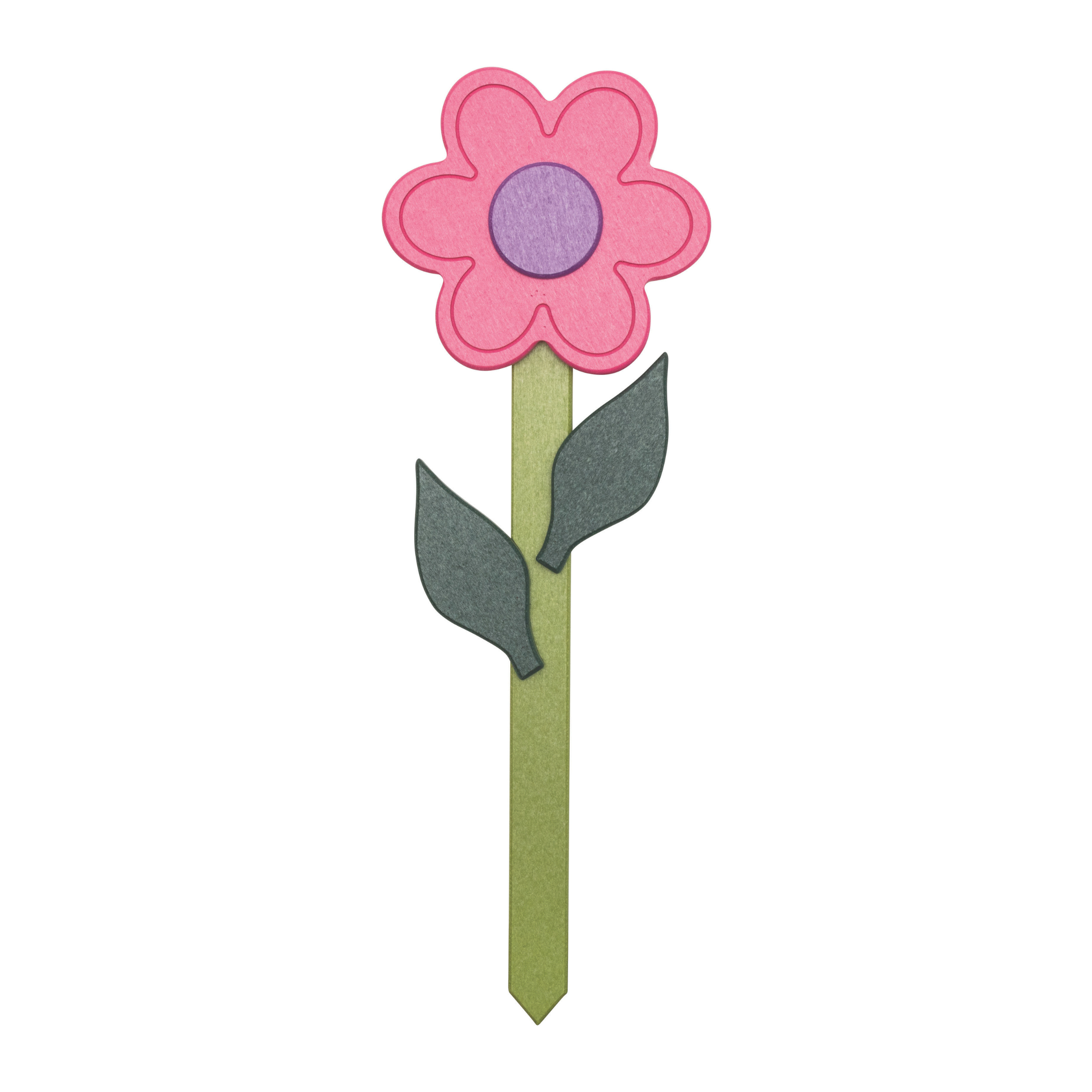 Stratton Field Poly Lumber 24-Inch Round Flower Garden Stake with Leaves