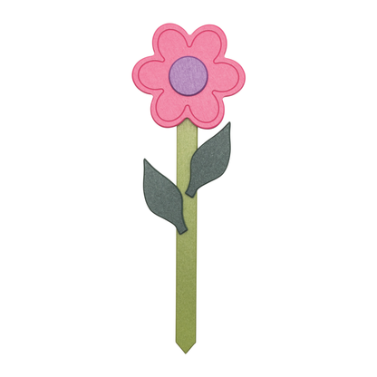 Stratton Field Poly Lumber 24-Inch Round Flower Garden Stake with Leaves