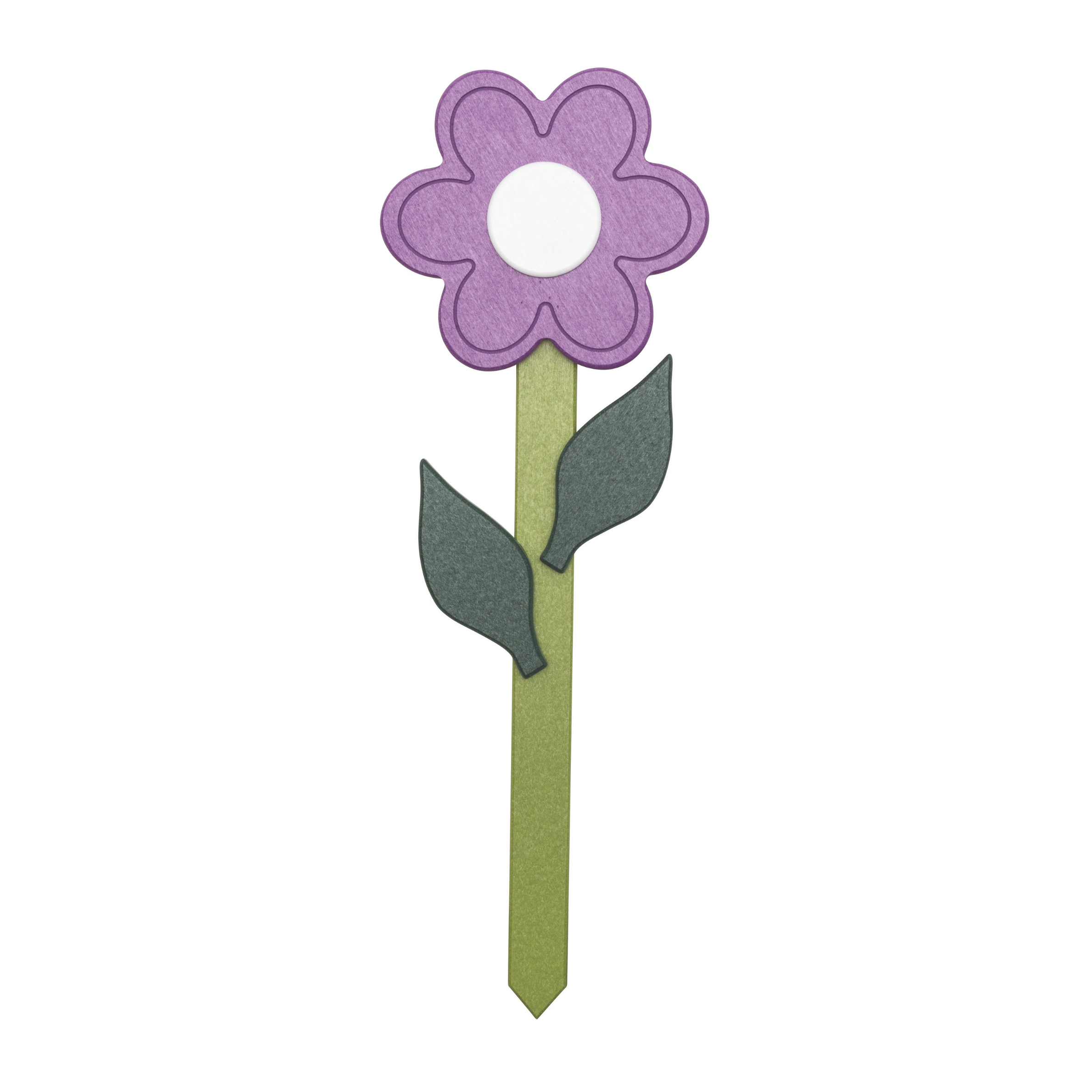 Stratton Field Poly Lumber 24-Inch Round Flower Garden Stake with Leaves