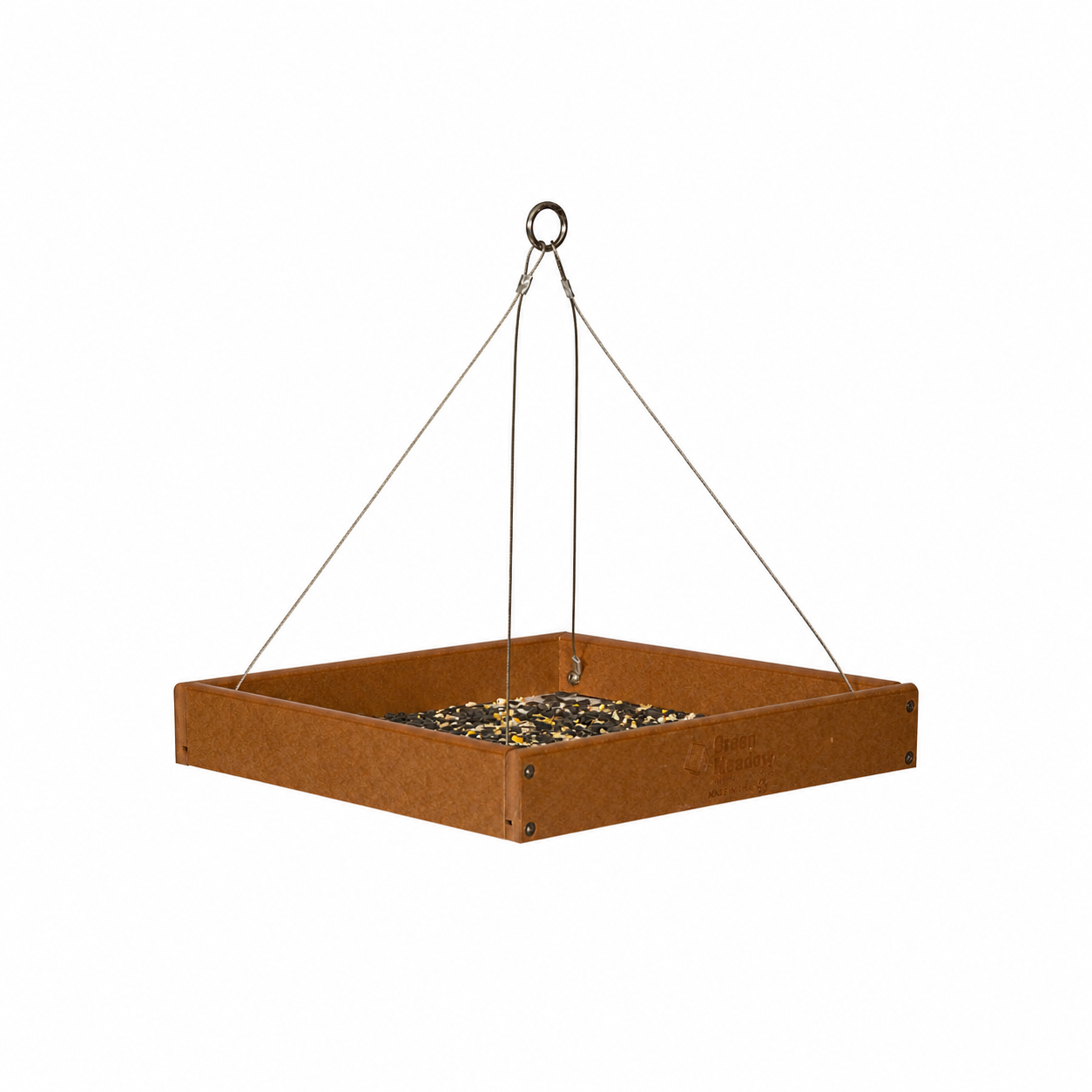 Stratton Field Poly Lumber Hanging Platform Bird Feeding Tray with Screen Floor