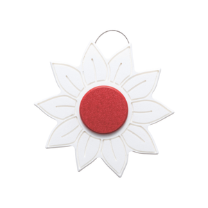 Bright White on Bright Red