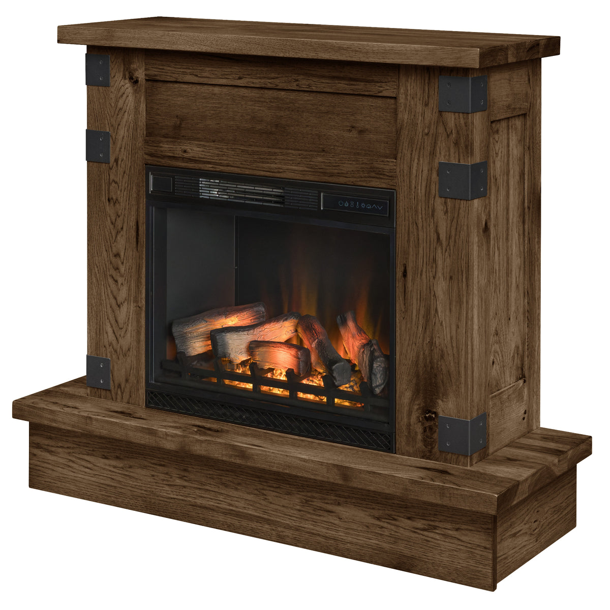 Summit Fireplace in Charwood Stain
