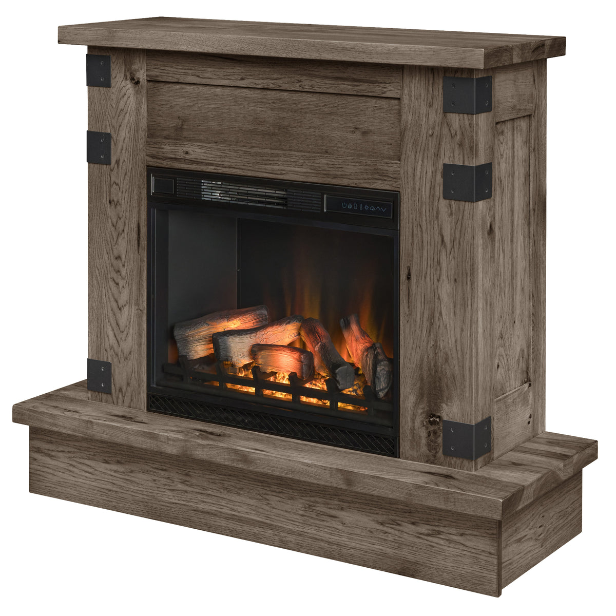 Summit Fireplace in Driftwood Stain