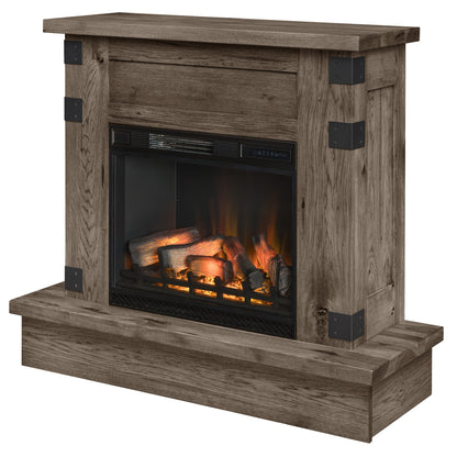 Summit Fireplace in Driftwood Stain