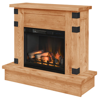 Summit Fireplace in Natural Stain