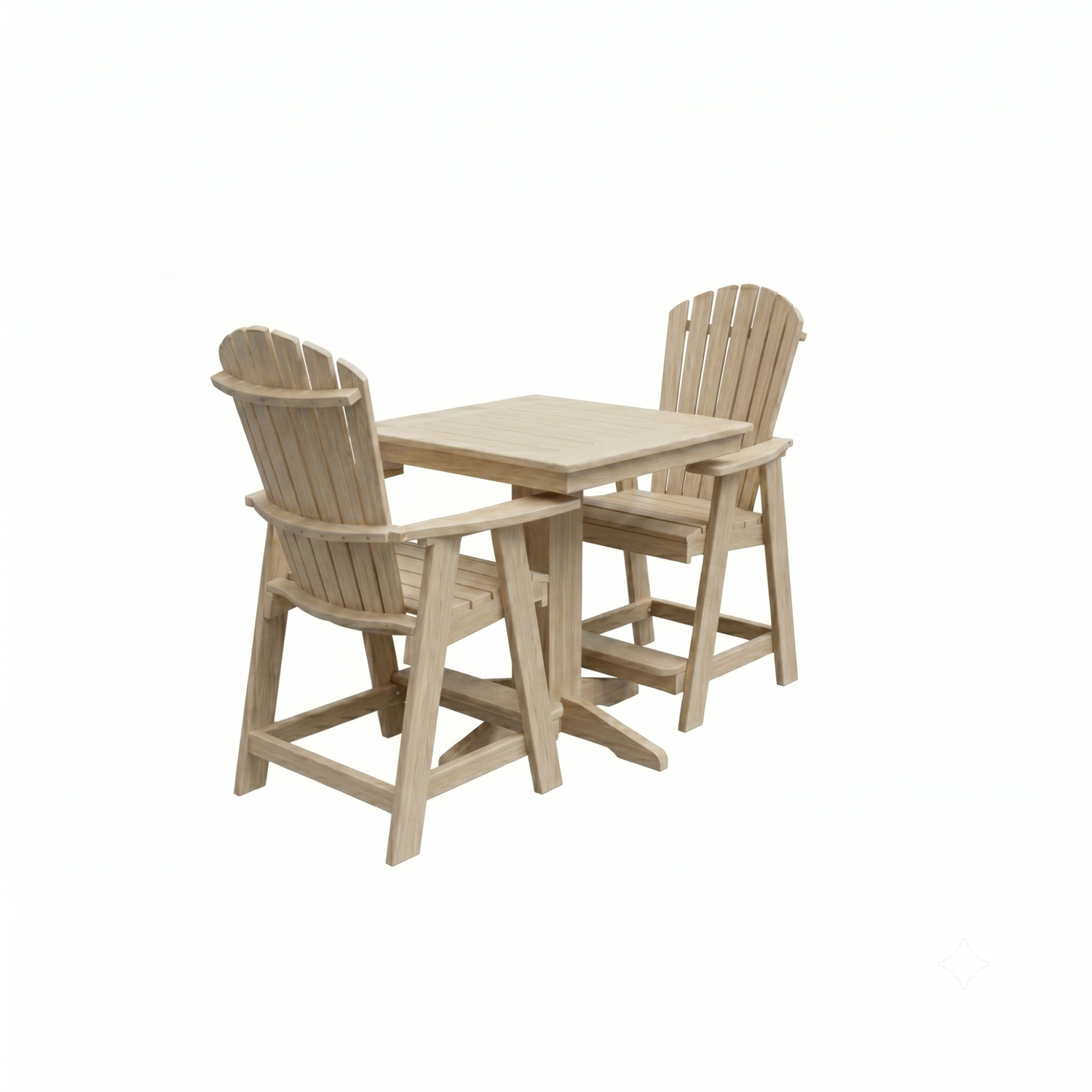 Keystone Amish Co. Sunburst 2-Person Counter Height Poly Dining Set