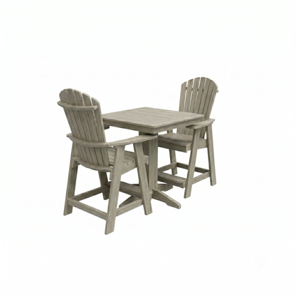 Keystone Amish Co. Sunburst 2-Person Counter Height Poly Dining Set