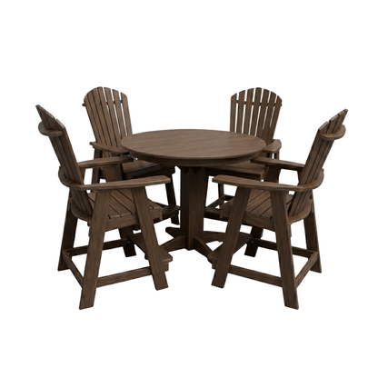 Keystone Amish Co. Sunburst 5-Piece Counter Height Poly Round Dining Set