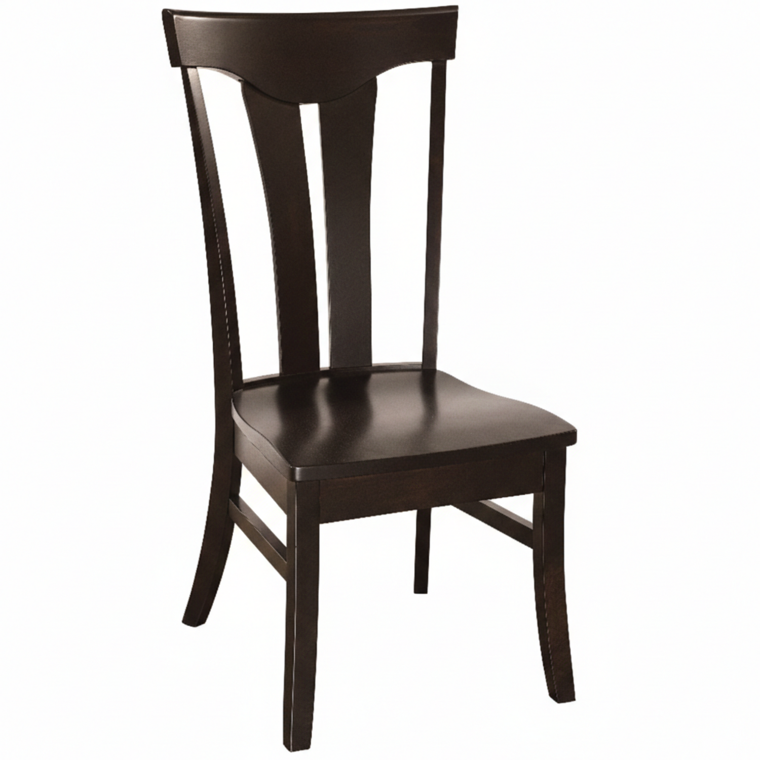 Hoosier Timbercraft Owen Side Dining Chair with Standard Top in Onyx Stain