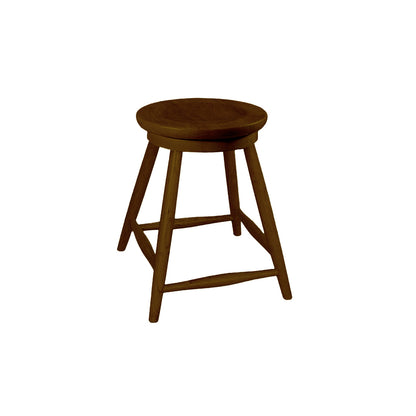 Hoosier Timbercraft Tillman Cherry Wood Swivel Barstool