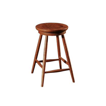 Hoosier Timbercraft Tillman Cherry Wood Swivel Barstool