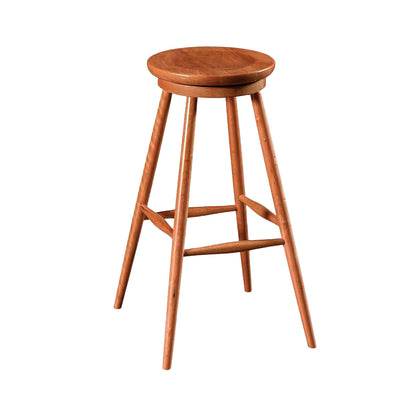 Hoosier Timbercraft Tillman Cherry Wood Swivel Barstool
