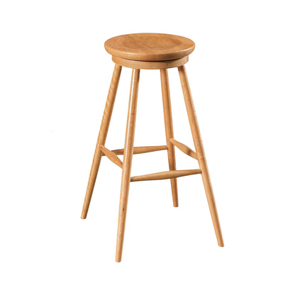 Hoosier Timbercraft Tillman Cherry Wood Swivel Barstool