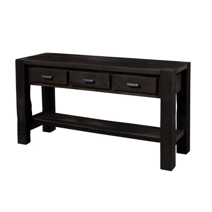 Legacy Estate Barnwood Roscoe Reclaimed Barnwood Timber Ridge 3-Door TV Console with Shelf