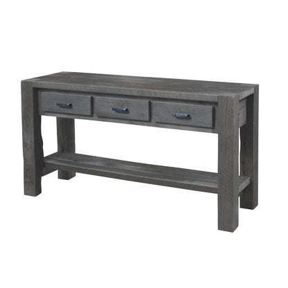 Legacy Estate Barnwood Roscoe Reclaimed Barnwood Timber Ridge 3-Door TV Console with Shelf