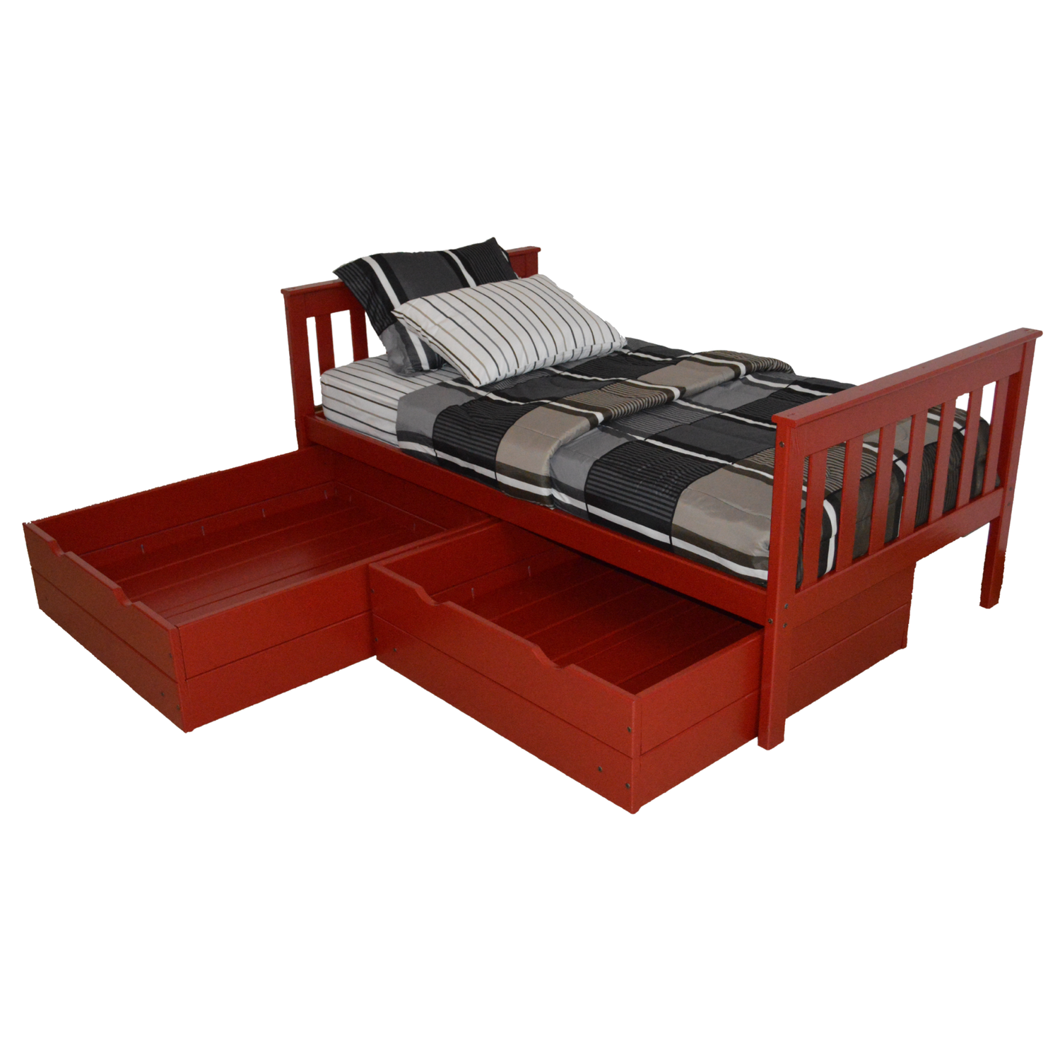 Versaloft Mission Amish Made Bed Frame with 2-Piece Drawers