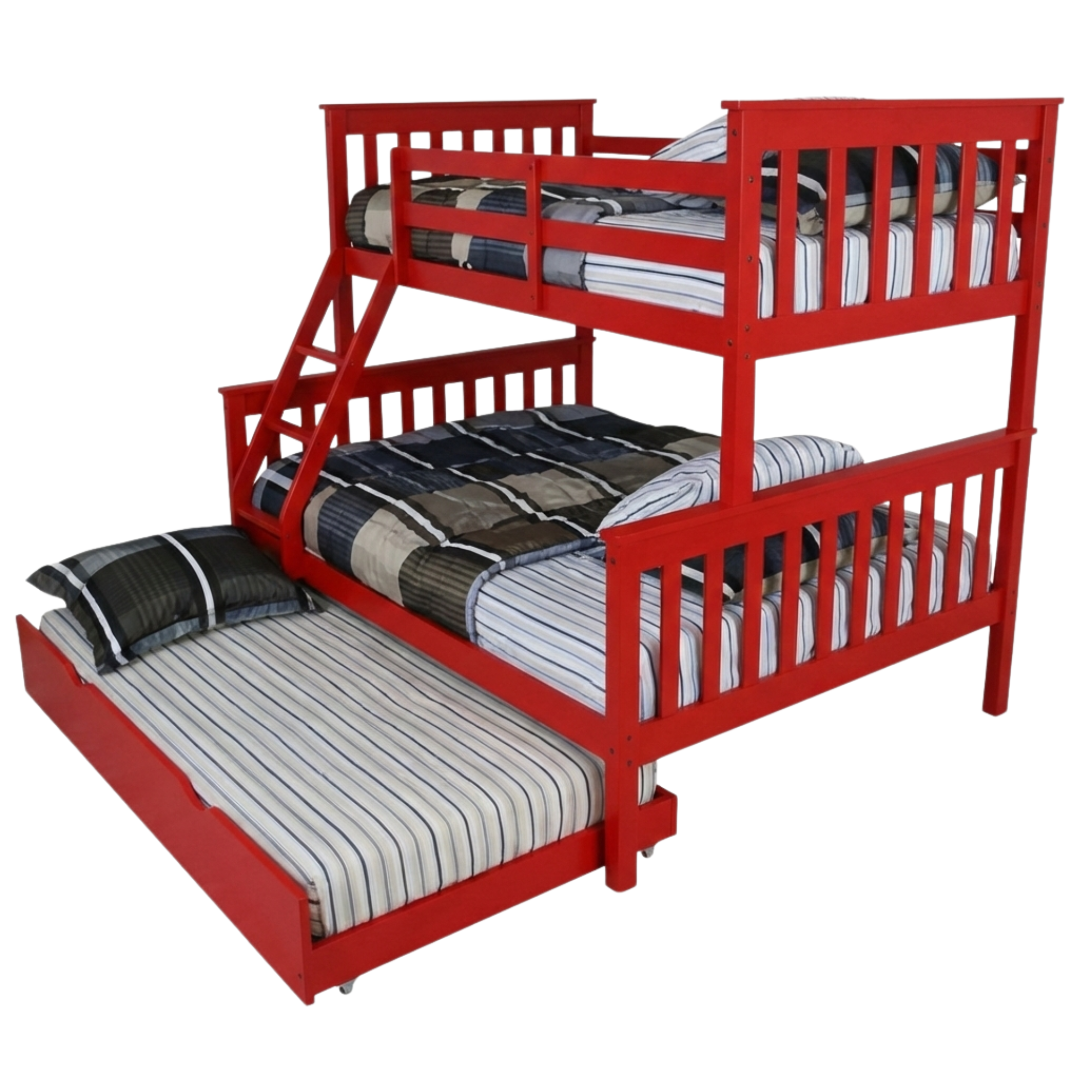 Versaloft Mission Amish Made Twin-Over-Full Bunk Bed Frame with Trundle Unit