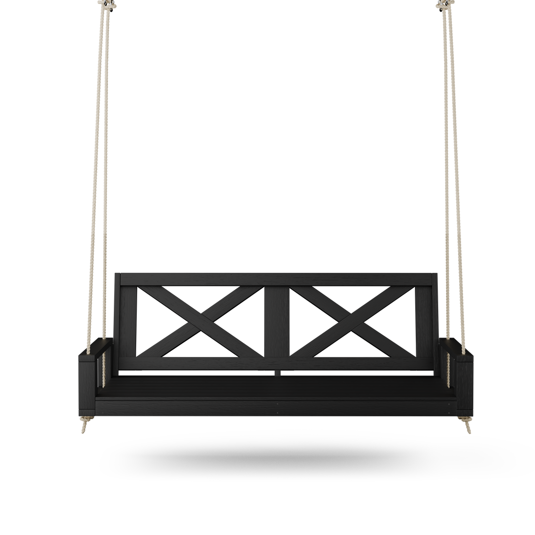 Amish Casual Malvern Porch Swing Bed, 4 Ft Black