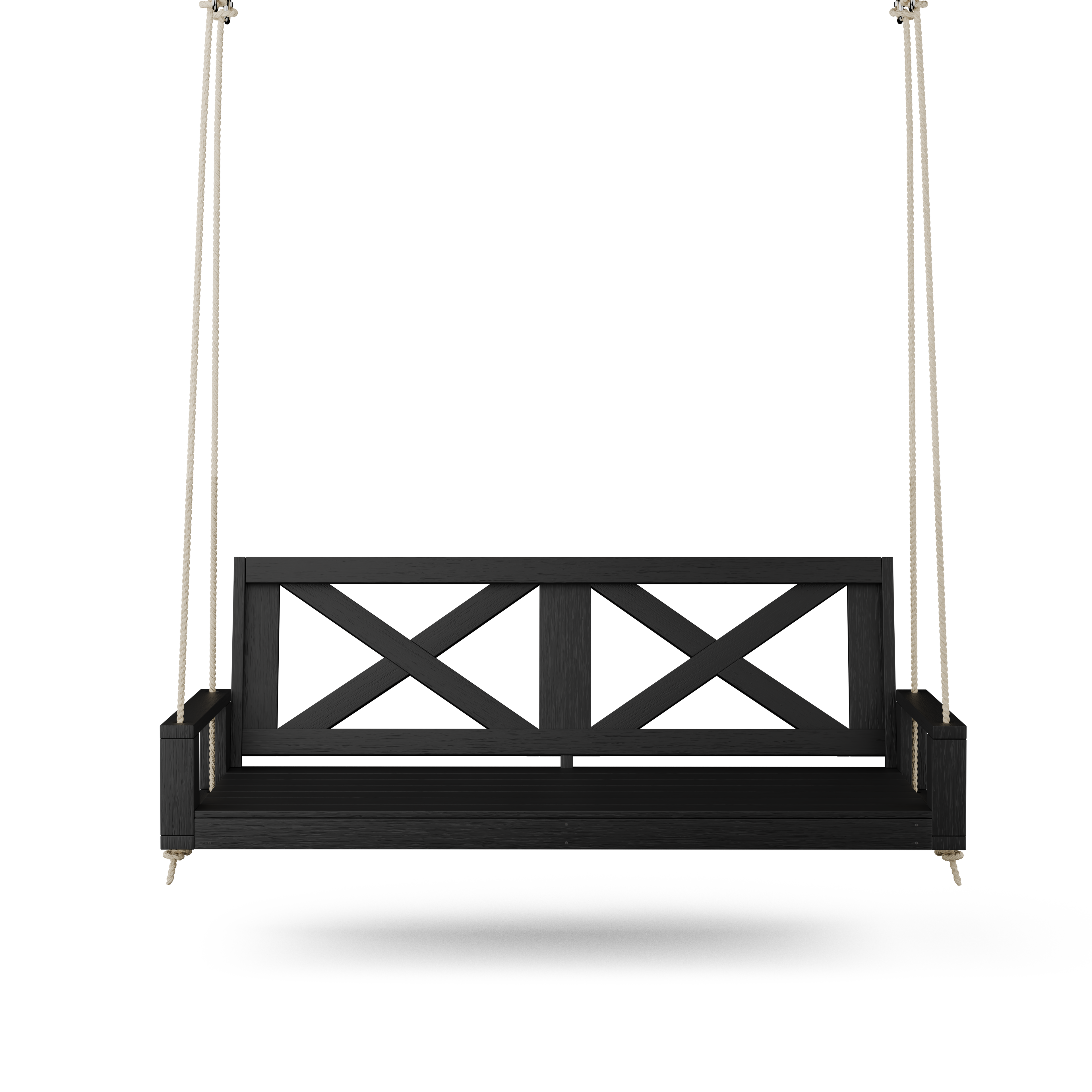 Amish Casual Malvern Porch Swing Bed, 4 Ft Black
