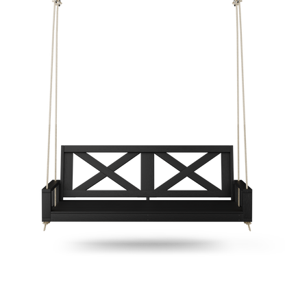 Amish Casual Malvern Porch Swing Bed, 4 Ft Black