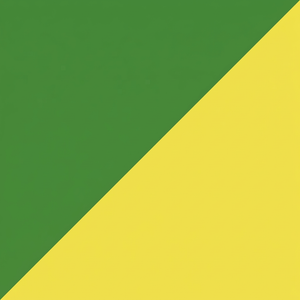 Turf Green on Lemon Yellow