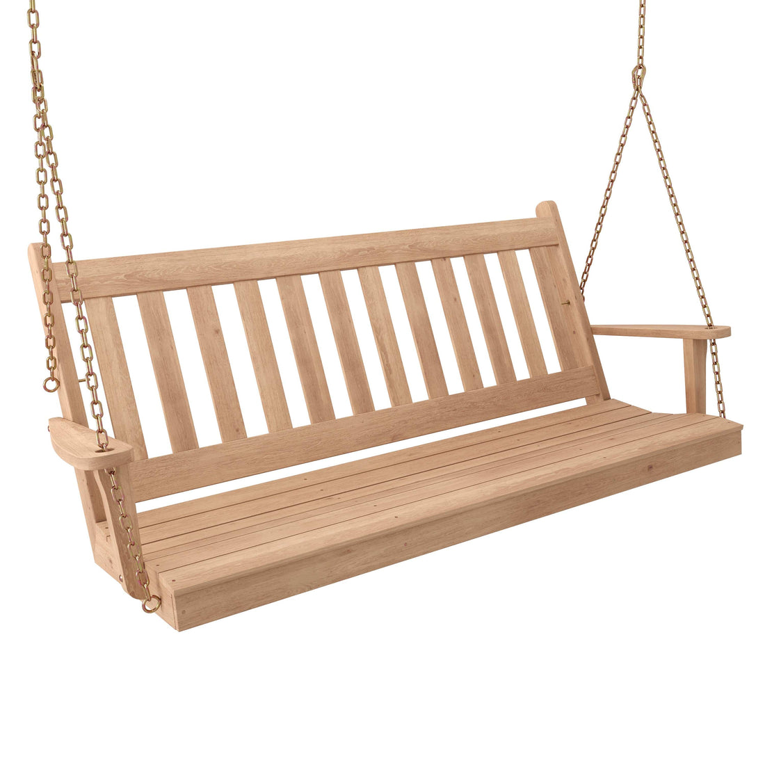 Keystone Amish Co. 5 Foot Franklin Red Cedar Porch Swing without Cup Holders
