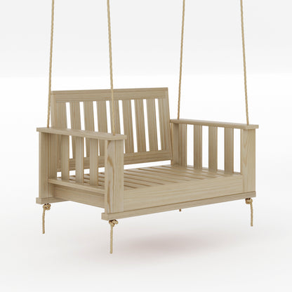 Amish Casual Rockford Daybed Swing Package with Included Cushions, Lounge, Unfinished with Clearcoat