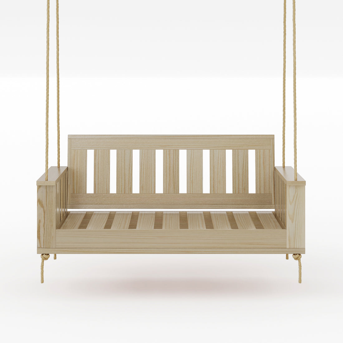 Amish Casual Rockford Daybed Swing Package with Included Cushions, Sofa, Unfinished with Clearcoat