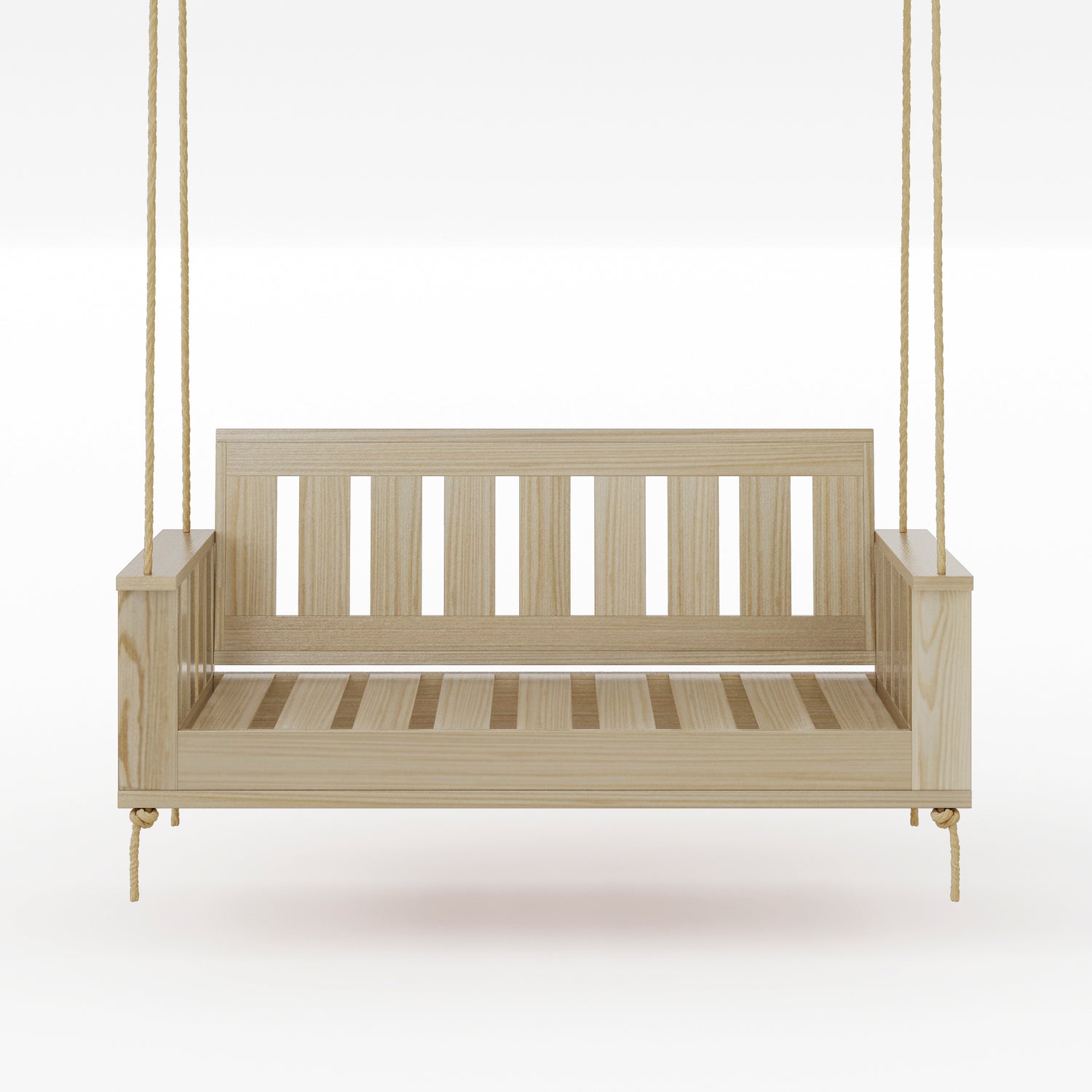 Amish Casual Rockford Daybed Swing Package with Included Cushions, Sofa, Unfinished with Clearcoat