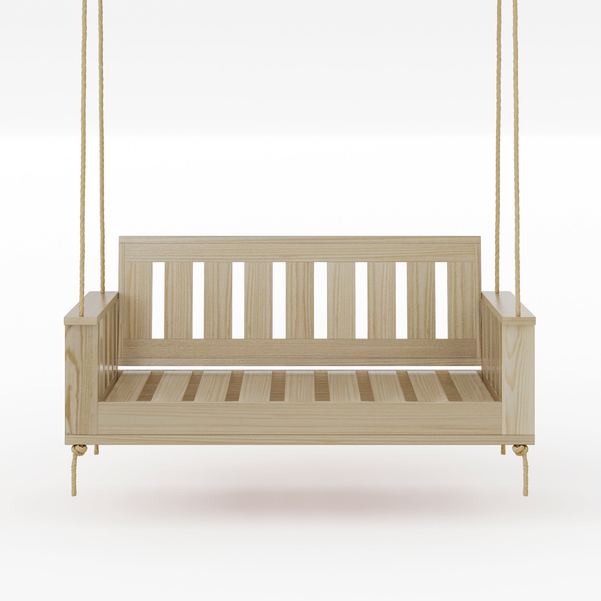 Amish Casual Rockford Daybed Swing Package with Included Cushions, Sofa, Unfinished with Clearcoat