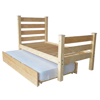 Versaloft Homestead Amish Made Bed Frame with Headboard, Footboard, and Trundle Unit