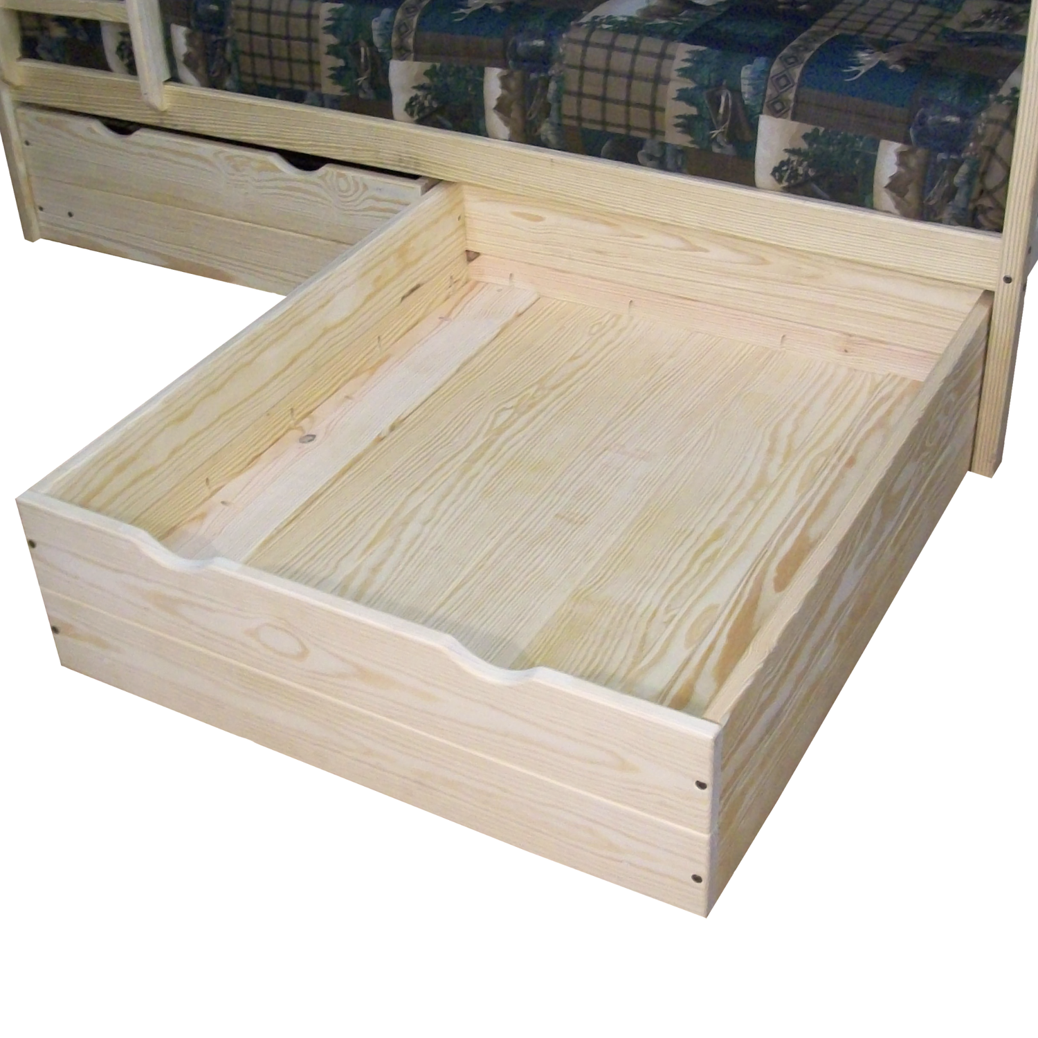 Versaloft Mission Amish Made Kids Bed Frame with Guardrails and 2-Piece Drawers