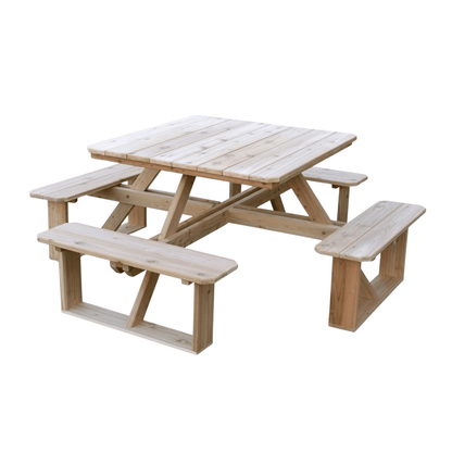 Keystone Amish Co. Red Cedar 44" Square Walk-In Outdoor Table