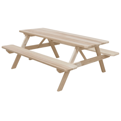 Keystone Amish Co. Red Cedar Picnic Table with Attached Benches