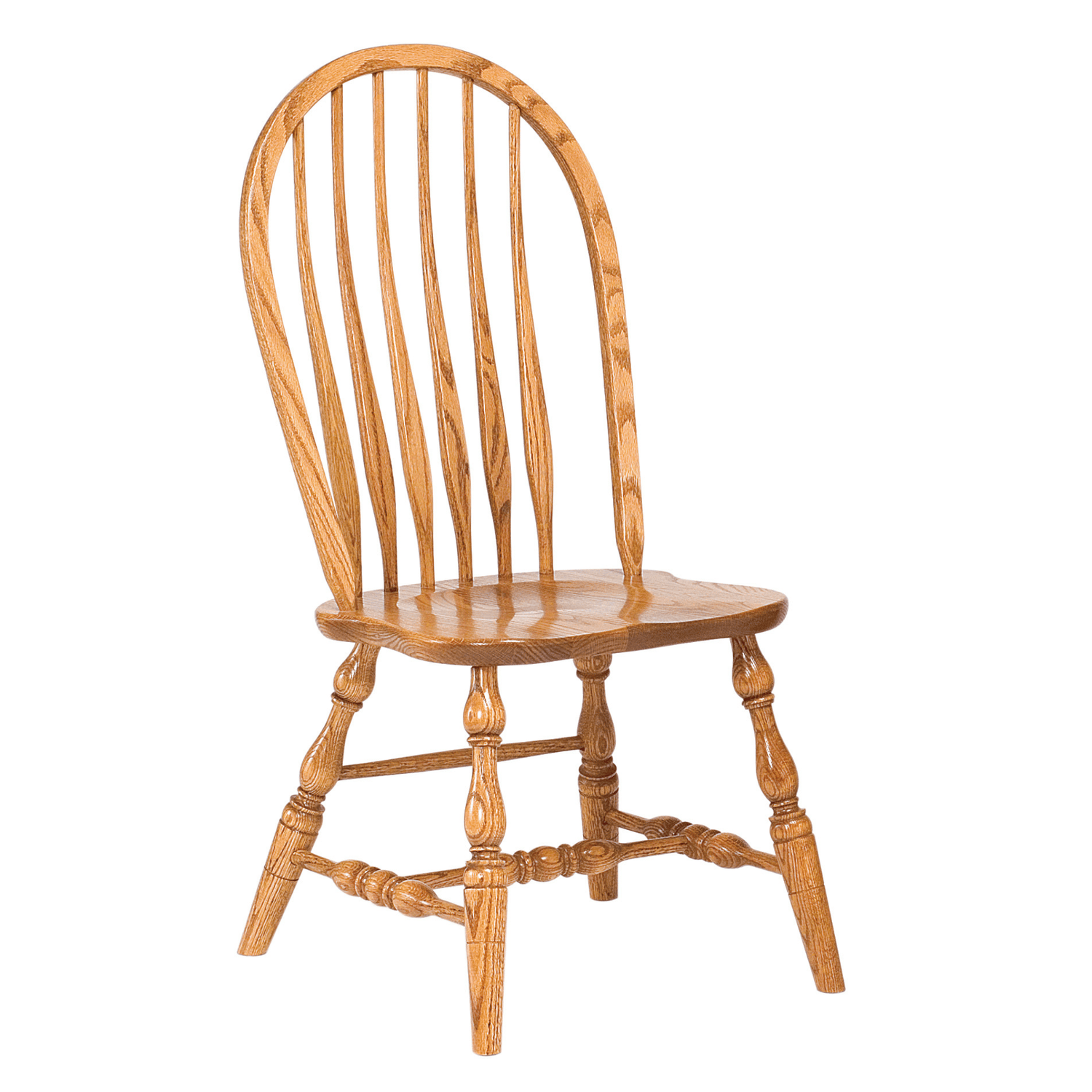 Hoosier Timbercraft Bent Bow Back Amish Oak Dining Chair