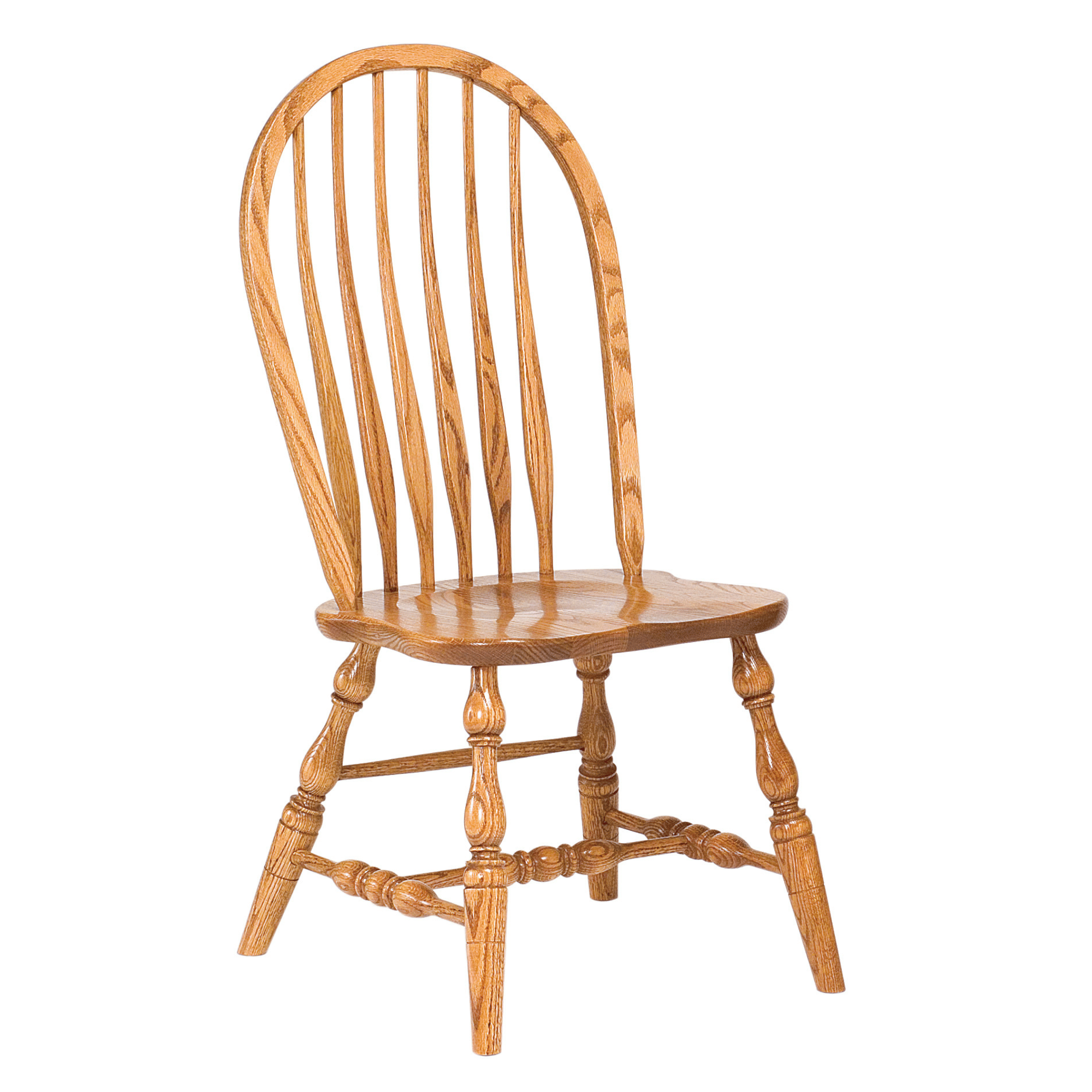 Hoosier Timbercraft Bent Bow Back Amish Oak Dining Chair