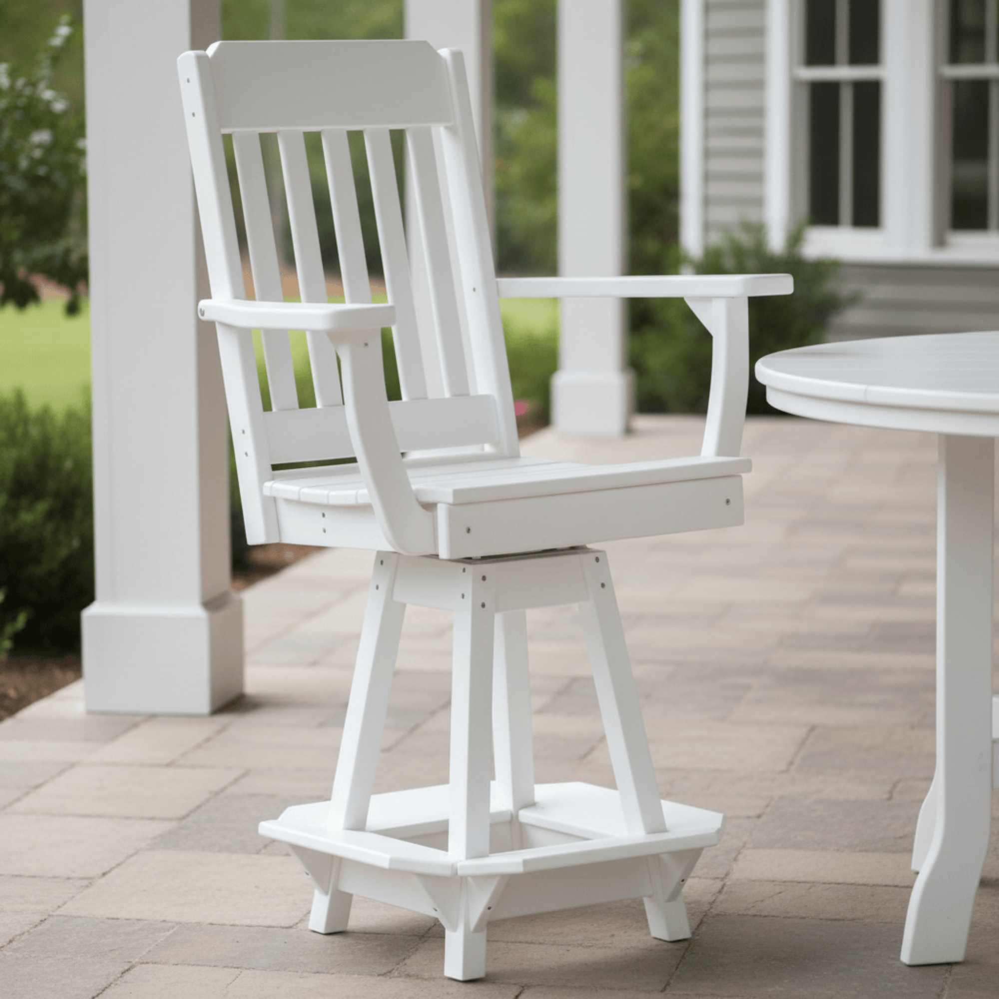 Keystone Amish Co. Traditional Poly Swivel Counter Height Chair