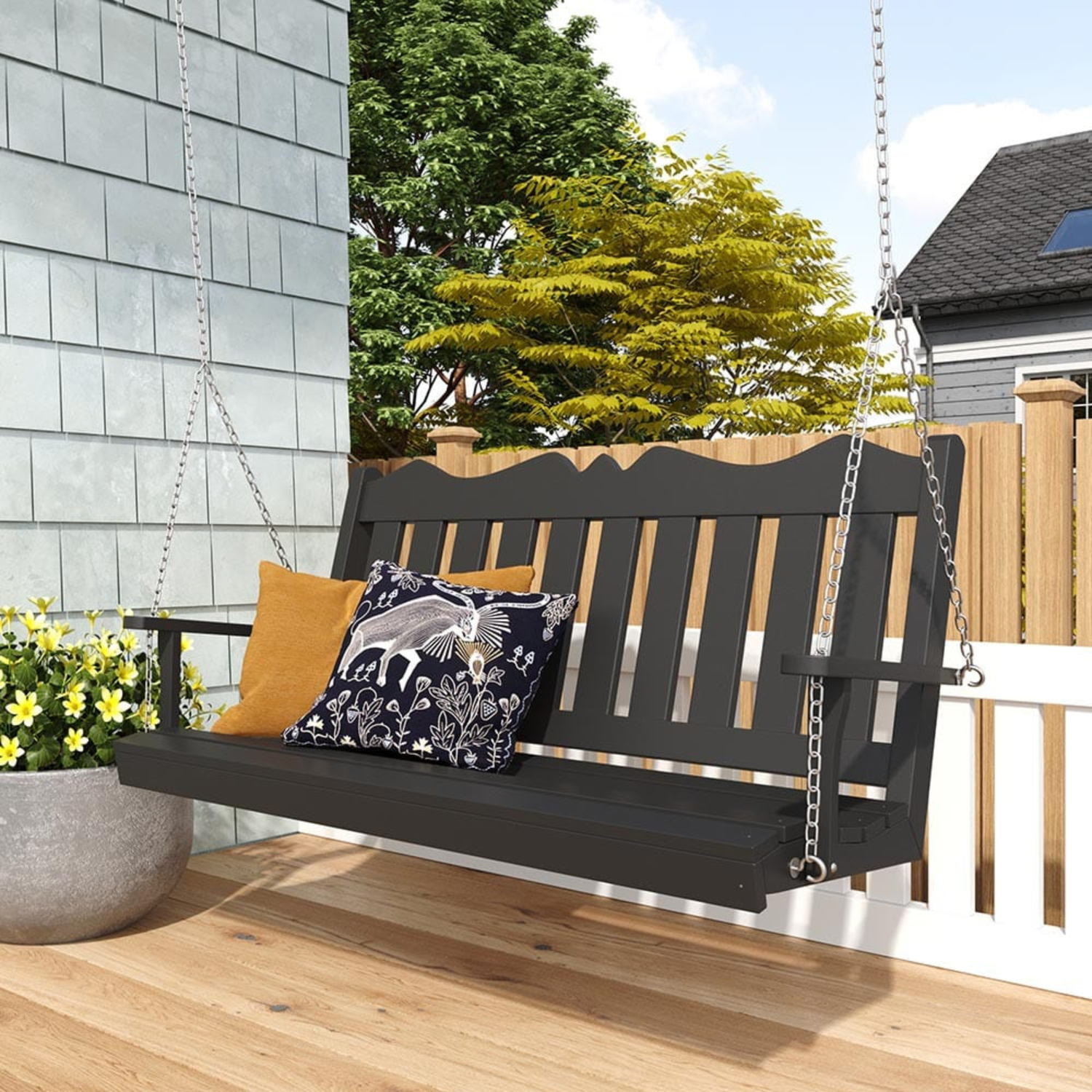 Keystone Amish Co. 4 Foot York Composite Porch Swing, Aruba