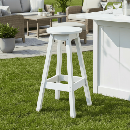 Keystone Amish Co. Round Poly Outdoor Bar Stool