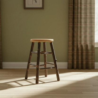 Keystone Amish Co. Rustic Hickory Counter Stool