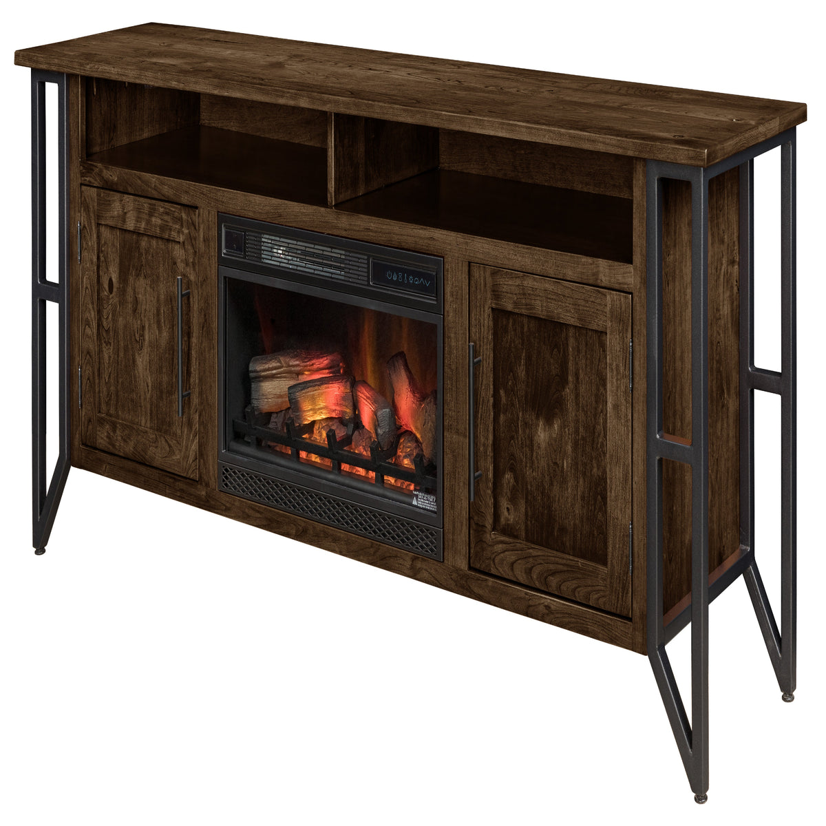 Verona Fireplace Entertainment Center in Charwood Stain