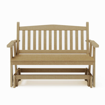 SimplyPoly Amish Made Mission Recycled Plastic Porch Glider