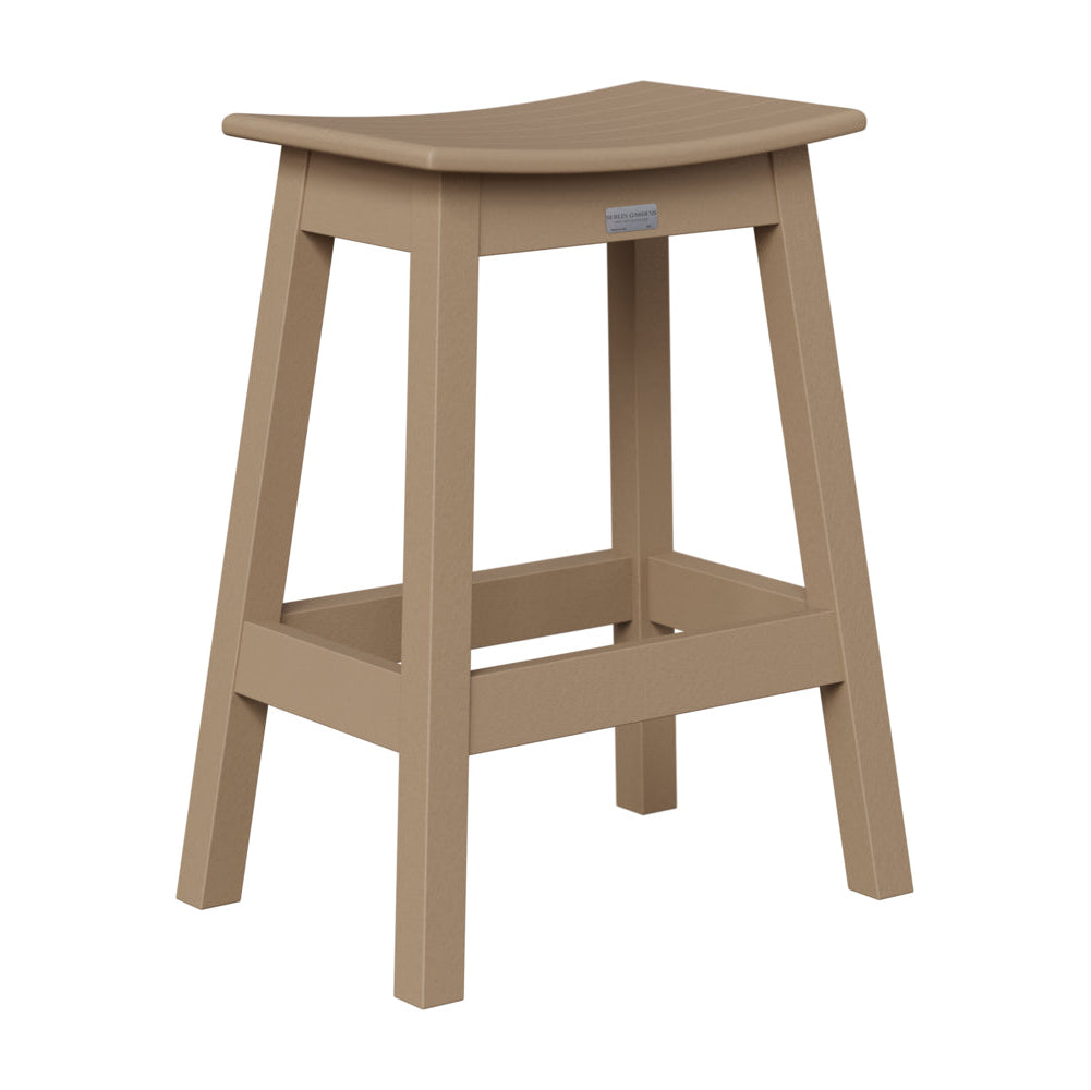 Berlin Gardens Outdoor Saddle Poly Lumber Counter Stool