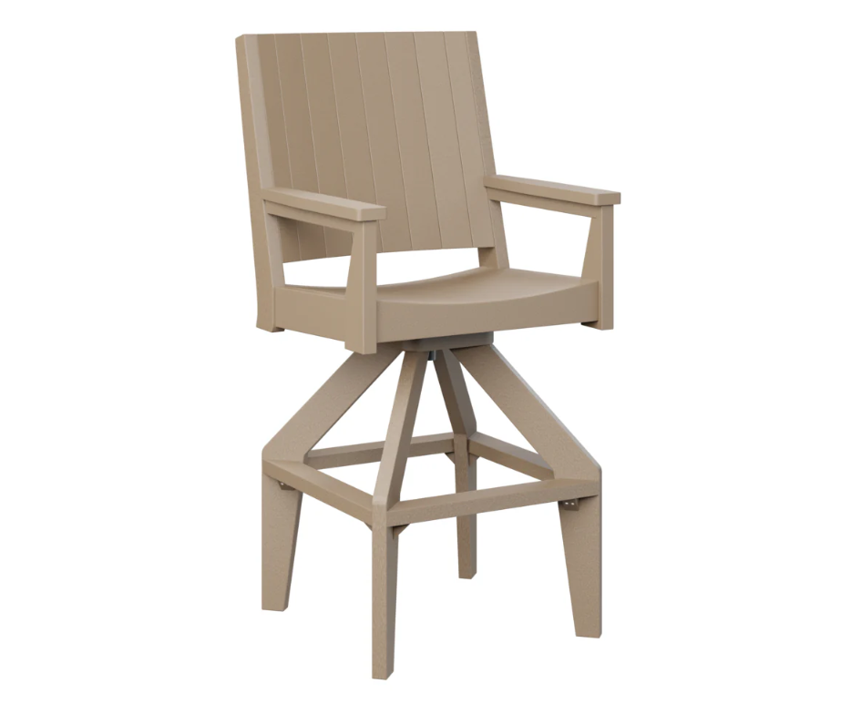 Berlin Gardens Mayhew Outdoor Poly Lumber Chat Extra Tall Swivel Chair